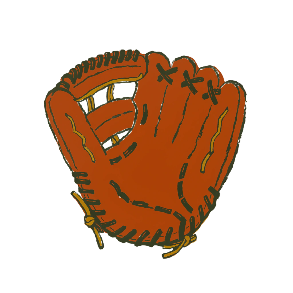 A catcher's mitt, palm out