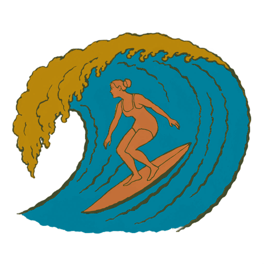 A surfer riding deep inside a breaking wave