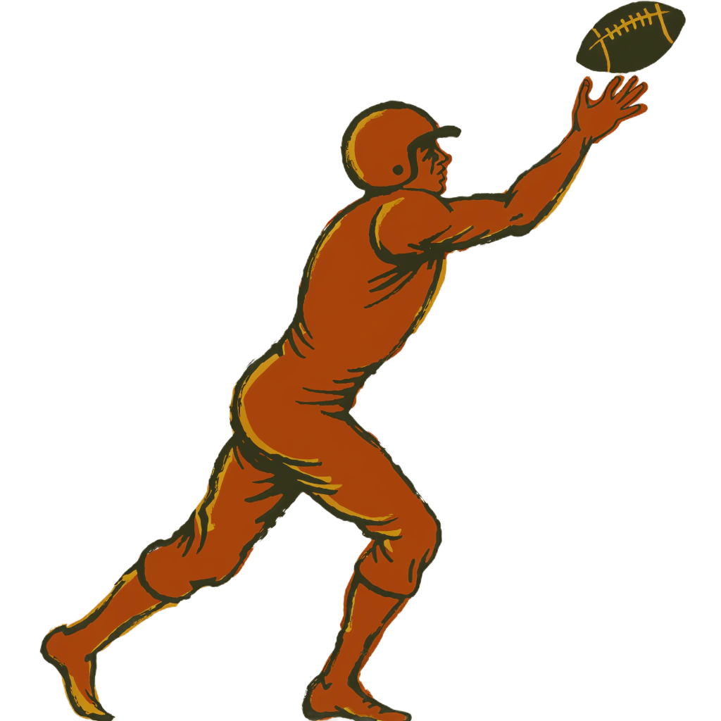 A quarterback mid-throw